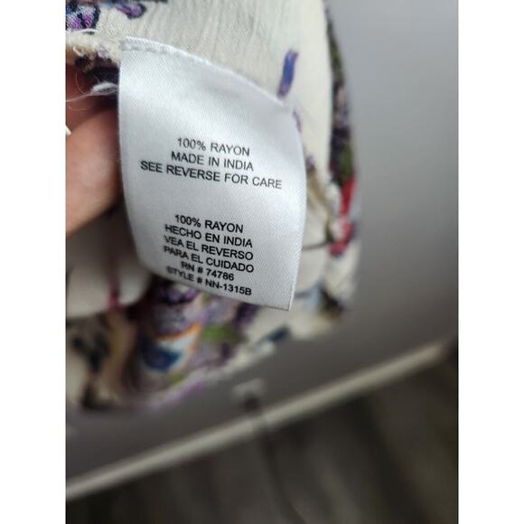 Patrons of Peace crinkle floral kimono sz s boho, hippie, peasant, Festival - Picture 8 of 8